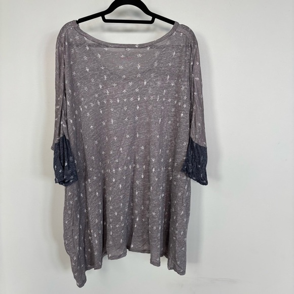 Pete & Greta by Johnny Was Linen Patterned Oversized Top Size S - Picture 7 of 7